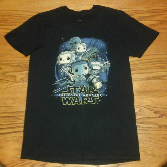 🔥 Funko Pop 💥 Tee Star Wars ✨️ Force Awakens Chewbacca Shirt Small Yoda ♥️ - Picture 8 of 9
